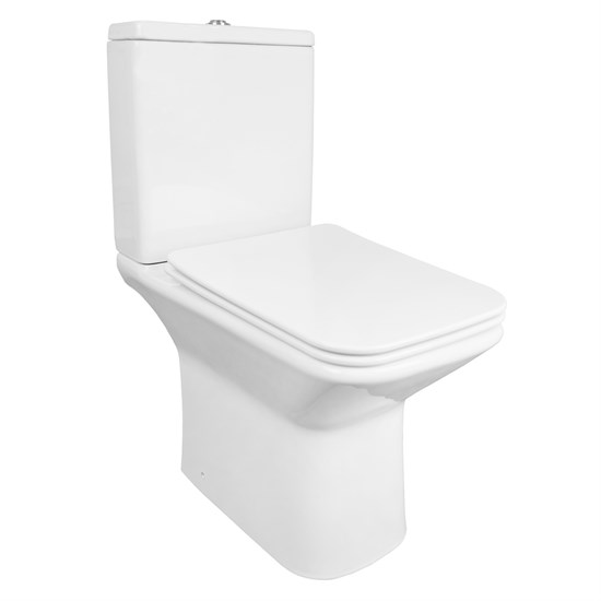 AZARIO Унитаз-компакт  Formal 370х315х790 напольный, безободковый, в комплекте с бачком и сиденьем микролифт (AZ-1353B) AZ-1353B - фото 304372