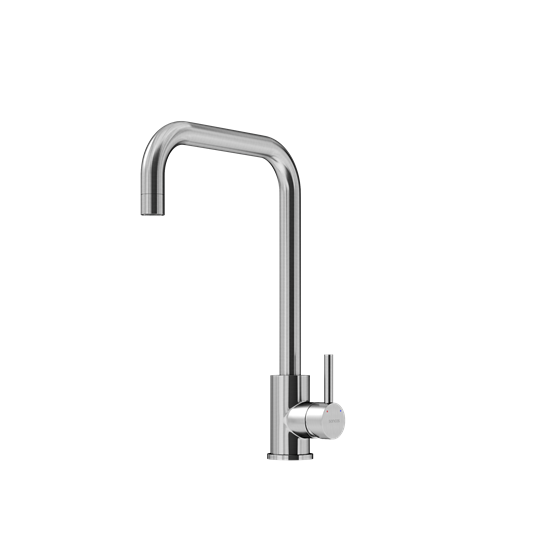 SANCOS Смеситель для кухни из нержавеющей стали Stainless, с поворотным Г изливом, арт SC12002SS SC12002SS - фото 311259