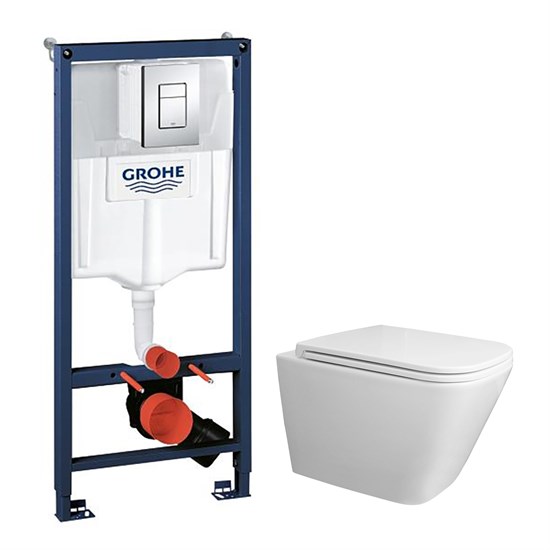 AZARIO Сет: Инсталляция Grohe Rapid SL 3 в 1 + Унитаз подвесной Azario Teramo, безободковый, слив "Скрытое Торнадо", сиденье микролифт (38772001+AZ-0052-UQ3) 38772001+AZ-0052-UQ3 - фото 311966