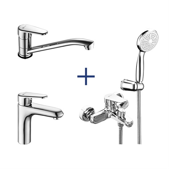 LEMARK Point Комплект смесителей "3 в 1" (LM0381C), хром LM0381C - фото 313293