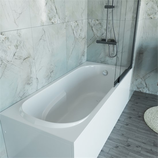 VINCEA Ванна акриловая VBT-2A170-FR с каркасом 1700*750*480, пристенная, цвет белый VBT-2A170-FR - фото 318986