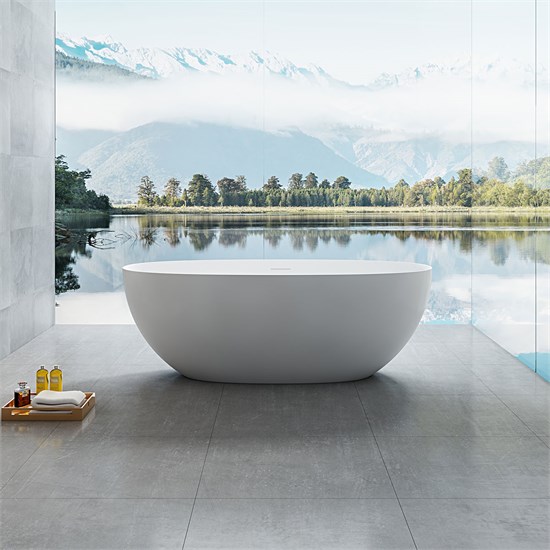 VINCEA Ванна Solid Surface VBT-6S01MW, 1700*750*550, белый мат., слив-перелив в комплекте VBT-6S01MW - фото 319103