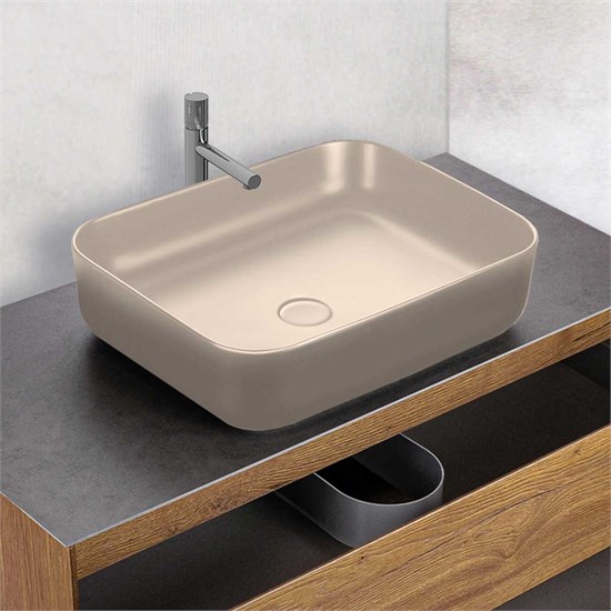 VINCEA Раковина керамическая VBS-105MC, 500*390*130, накладная, цвет капучино матовый VBS-105MC - фото 319266