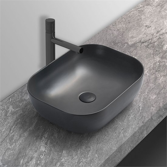 VINCEA Раковина керамическая VBS-101MA, 505*405*140, накладная, цвет антрацит матовый VBS-101MA