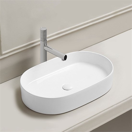 VINCEA Раковина керамическая VBS-50760, 600*380*122, накладная, цвет белый VBS-50760 - фото 319375