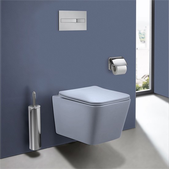 VINCEA Q-Line Унитаз подвесной Q-Line VT1-12MO безободковый, цвет океан мат., ультратонкое soft close сиденье VT1-12MO - фото 319468