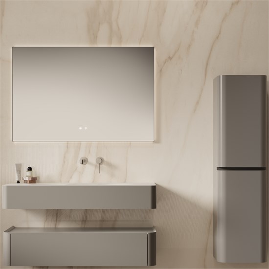 VINCEA База под раковину Caprise 1200 подвесная, 1 выкатной ящик soft close, светло-серый матовый VMC-4CA120MLG