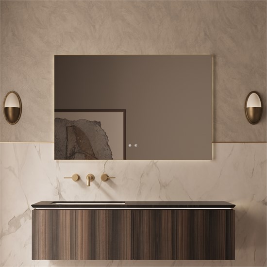 VINCEA База под раковину Luxe 1400 подвесная, 2 выкатных ящика soft close, натуральный орех VMC-4LX140WN