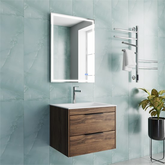 VINCEA База под раковину Chiara 2D 600 подвесная, 2 выкатных ящика soft-close, C.Oak VMC-2C2600CO