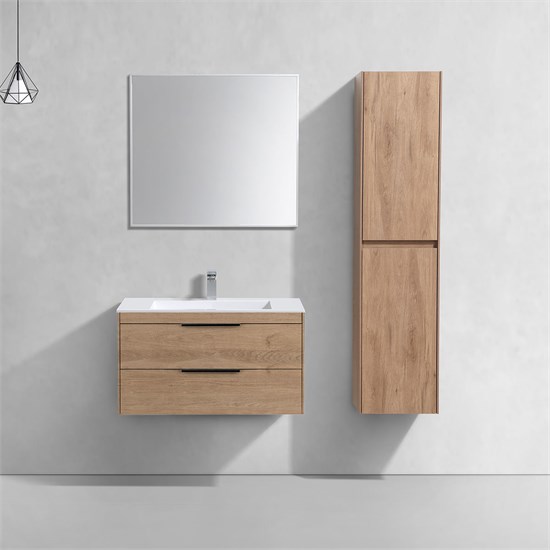 VINCEA База под раковину Chiara 2D 800 подвесная, 2 выкатных ящика soft-close, N.Oak VMC-2C2800NO