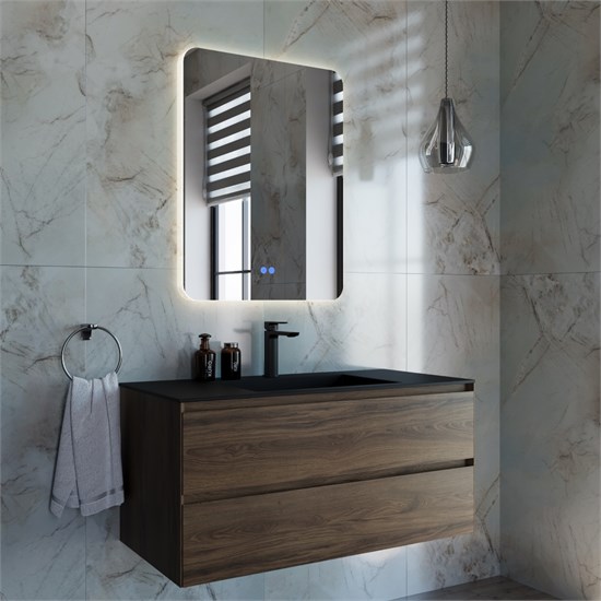 VINCEA База под раковину Luka 1000 подвесная, 2 выкатных ящика soft-close, C.Oak VMC-2L100CO - фото 320318