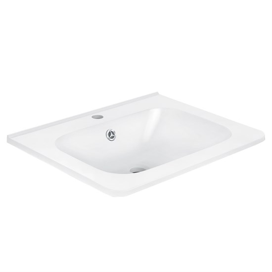 VINCEA Раковина VCB-2VP600W из искуственного камня, цвет белый VCB-2VP600W