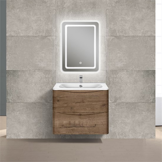 VINCEA База под раковину Paola 600 подвесная, 2 выкатных ящика soft close, Beton VMC-2P600BT - фото 320613