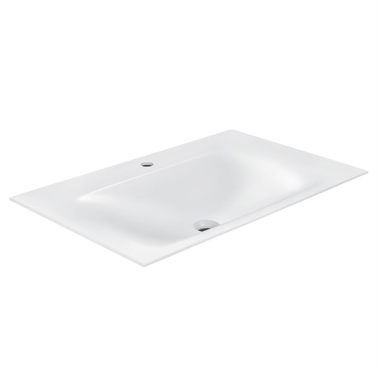 VINCEA Раковина VCB-1F800W из искусственного камня, цвет белый VCB-1F800W