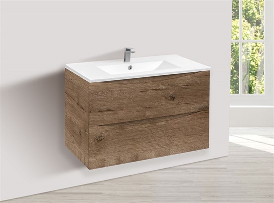 VINCEA База под керамическую раковину Mia 750 подвесная, 2 выкатных ящика soft close, V.Oak VMC-2MC750VO - фото 320746