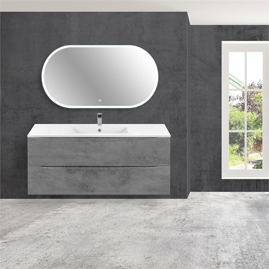 VINCEA База под керамическую раковину Mia 1200 подвесная, 2 выкатных ящика soft close, Beton VMC-2MC120BT