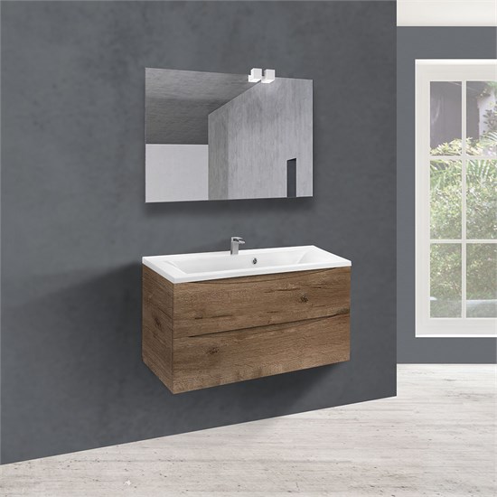 VINCEA База под раковину Mia 900 подвесная, 2 выкатных ящика soft close, V.Oak VMC-2MA900VO - фото 320965