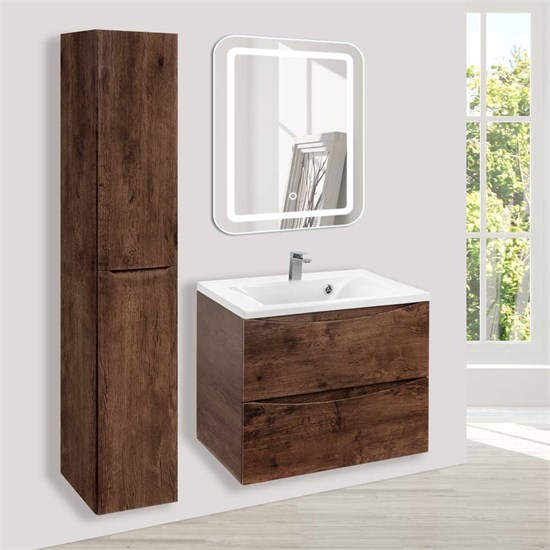 VINCEA База под раковину Mia 650 подвесная, 2 выкатных ящика soft close, R.Wood VMC-2MA650RW - фото 321015