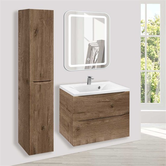 VINCEA База под раковину Mia 650 подвесная, 2 выкатных ящика soft close, V.Oak VMC-2MA650VO - фото 321020