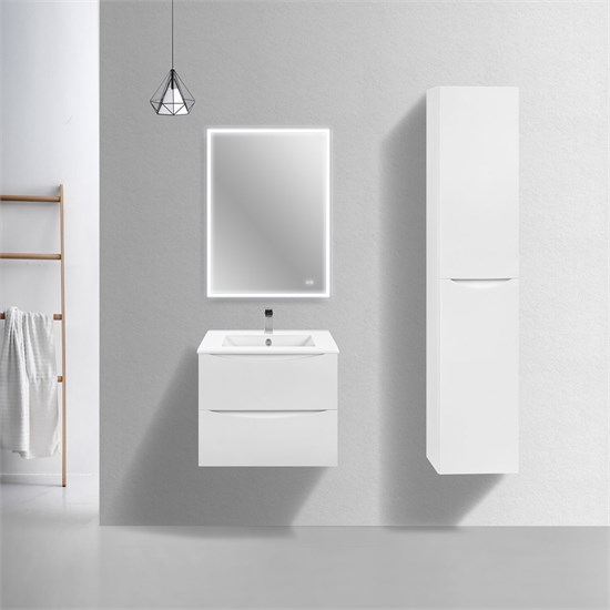 VINCEA База под керамическую раковину Mia Slim 600 подвесная, 2 выкатных ящика soft close, G.White VMC-2MC600S1GW - фото 321099