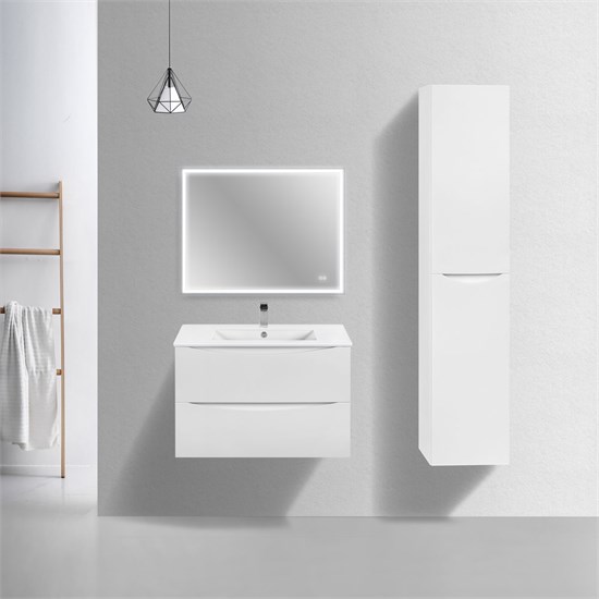 VINCEA База под керамическую раковину Mia Slim 800 подвесная, 2 выкатных ящика soft close, G.White VMC-2MC800S1GW - фото 321127