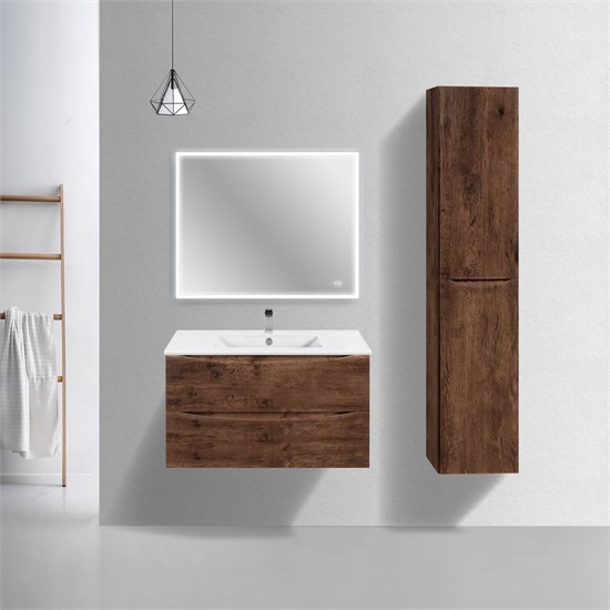 VINCEA База под керамическую раковину Mia Slim 900 подвесная, 2 выкатных ящика soft close, R.Wood VMC-2MC900S1RW - фото 321143