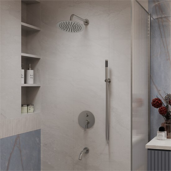 VINCEA Душевой комплект Villa VSFW-1VL3BN встраиваемый, 3 режима, брашированный никель VSFW-1VL3BN - фото 322304