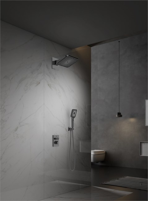 VINCEA Душевой комплект Inspire VSFW-3I21MT4GM встраиваемый, термостат, двухрежимный, вороненая сталь VSFW-3I21MT4GM - фото 322801