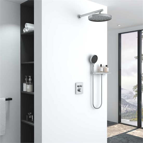 VINCEA Душевой комплект Inspire VSFW-3I21MT2RCH встраиваемый, термостатический, двухрежимный, хром VSFW-3I21MT2RCH - фото 322965