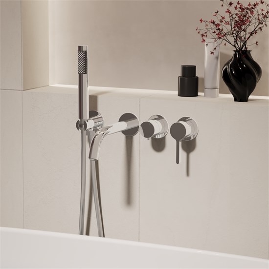 VINCEA Смеситель для ванны Villa VTFW-1VL1CH, встраиваемый, хром VTFW-1VL1CH - фото 324636