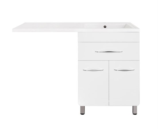 STYLE LINE Тумба напольная "ВаЛеРо 60", Даллас 120, Люкс белая, PLUS ЛС-00000578 - фото 324916