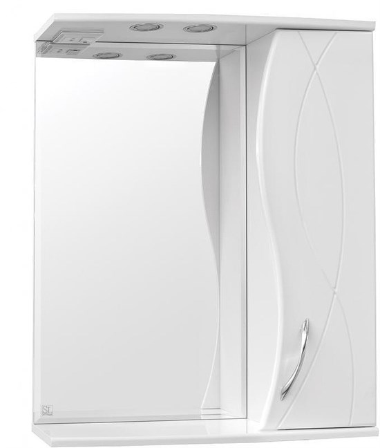 STYLE LINE Зеркальный шкаф Амелия 65 со светом ЛС-00000013 - фото 325207