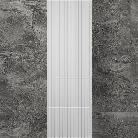 STYLE LINE Пенал «Стокгольм» 360 см подвесной 2 ящика белый рифленый софт ЛС-00002316