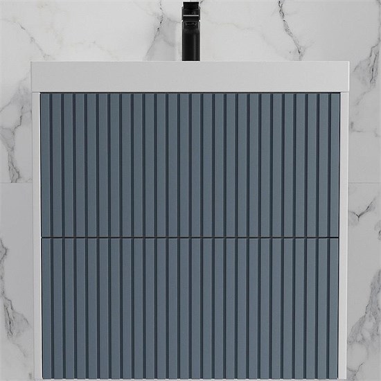 STYLE LINE Тумба подвесная "Стокгольм 60", Classic 60, (2 ящ.) графит софт, PUSH ЛС-00002306