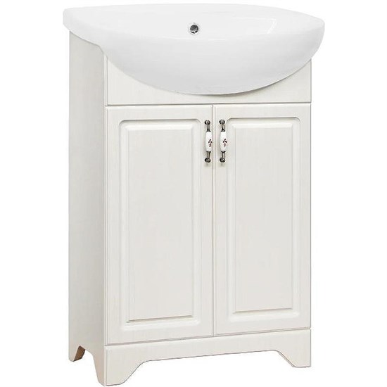 STYLE LINE Тумба напольная "Олеандр-2 55" под умывальник Антик 55, Люкс рельеф пастель ЛС-00000198