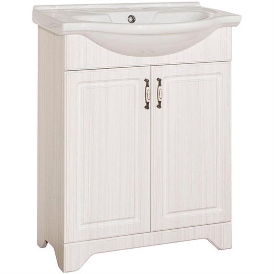 STYLE LINE Тумба напольная Олеандр-2 65 под умывальник Байкал 65, рельеф пастель ЛС-00000199