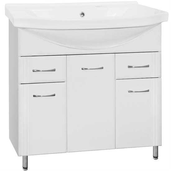 STYLE LINE Тумба напольная Эко Стандарт 26 (2 ящ.) под умывальник Эльбрус 90 ЛС-00000110