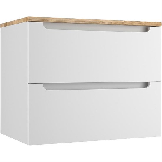 STYLE LINE Тумба подвесная "Бали 70" 2 ящика со столешницей БЕЛЫЙ СОФТ ЛС-00002338