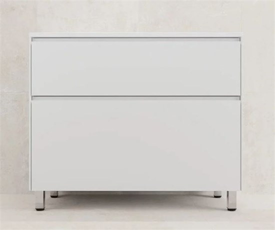 STYLE LINE Тумба напольная "ЛИМА 100" эмаль, под раковину LINE 100, 2 ящ., PLUS, белый матовый ЛС-00002348