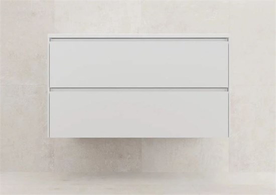 STYLE LINE Тумба подвесная "ЛИМА 100" эмаль, под раковину LINE 100, 2 ящ., PLUS, белый матовый ЛС-00002352