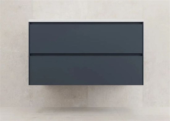 STYLE LINE Тумба подвесная "ЛИМА 100" эмаль, под раковину LINE 100, 2 ящ., PLUS, графит ЛС-00002353