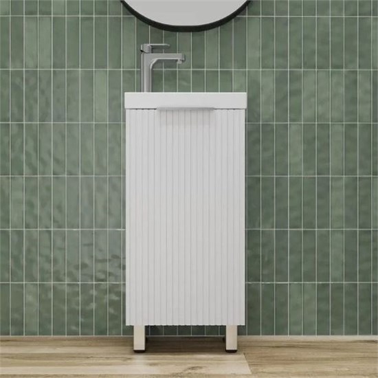 STYLE LINE Тумба напольная "СОЛО" универсальная (Como 40) Белый Софт ЛС-00002428