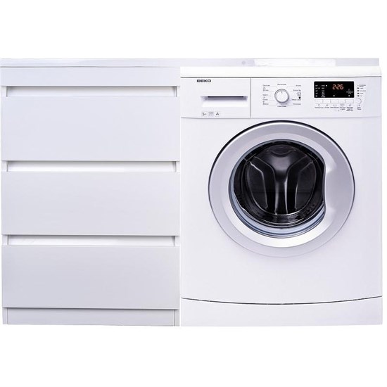 STYLE LINE El Fante Dallas El Fante Тумба под раковину напольная "Даллас 120" (3 ящ.) Люкс белая, PLUS СС-00002272