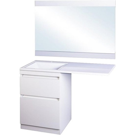 STYLE LINE El Fante Dallas El Fante Тумба под раковину напольная "Даллас 110", Люкс белая, PLUS СС-00000438