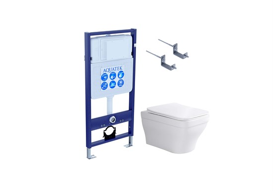 SET AQUATEK АМАДЕО KKI2 (рама AQUATEK Standard INS-0000012+крепеж KKI-0000002+унитаз АМАДЕО AQ1163-00 с тонким сиденьем soft-close) SET AQUATEK АМАДЕО KKI2