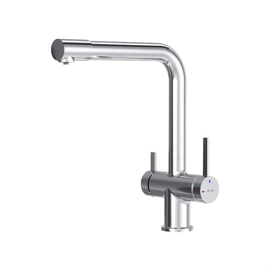 AM.PM Func Смеситель для кухни с L-изливом с каналом для питьевой воды, хром F8F05700 - фото 328032