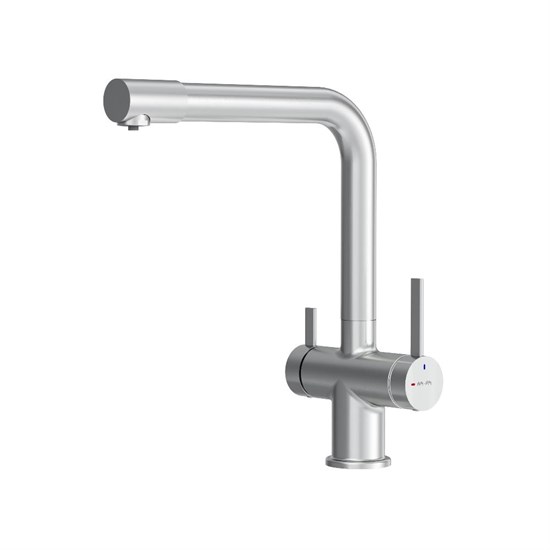 AM.PM Func Смеситель для кухни с L-изливом с каналом для питьевой воды, сатин F8F05711 - фото 328046