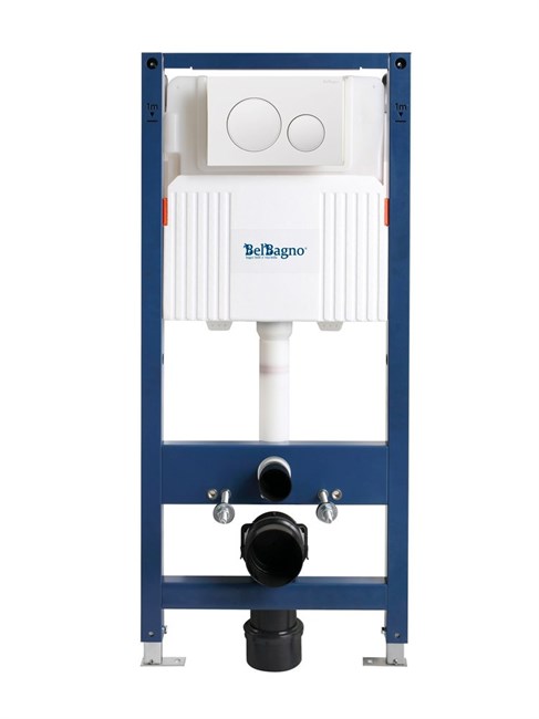 BELBAGNO Инсталляция для подвесного унитаза в комплекте с кнопкой смыва BB-101-M-BC BB-101-M-BC