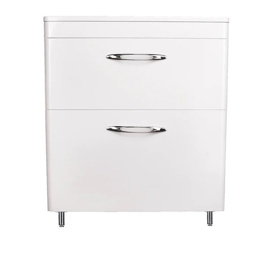 STYLE LINE El Fante Kara El Fante Тумба напольная "Каре 70" (2 ящ.) Люкс белая, PLUS СС-00002266