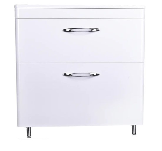 STYLE LINE El Fante Kara El Fante Тумба напольная "Каре 80" (2 ящ.) Люкс белая, PLUS СС-00002267